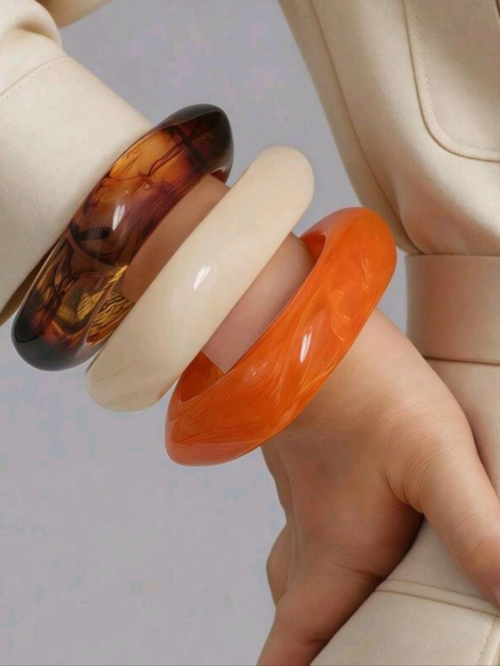 Set Of 3 Acrylic Bracelets